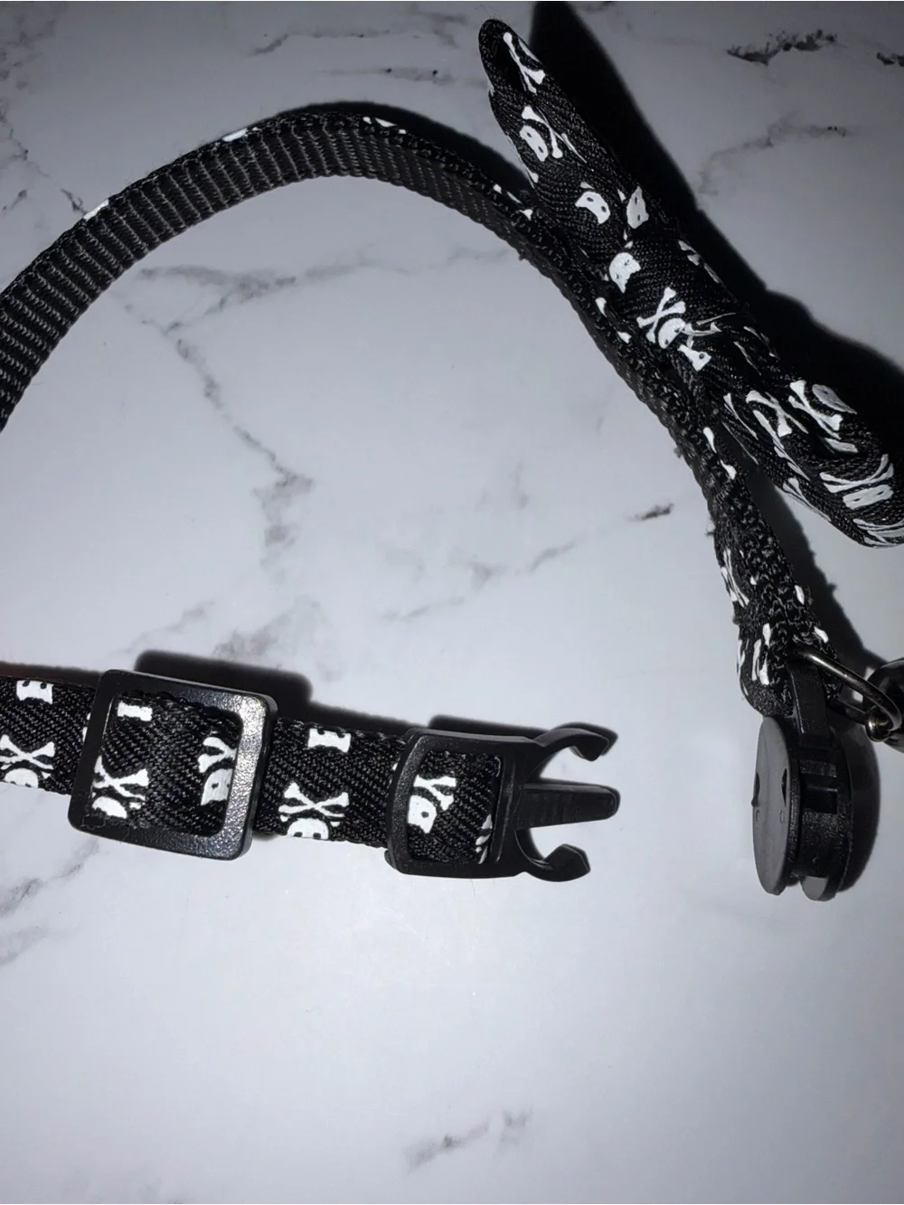 Black Skull Bow Tie Cat or Smsll Dog Collar - Goth, Punk, Grunge, Alternative